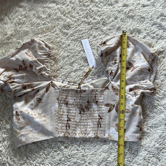 NWT House of Harlow 1960 linen Samina Cropped Top size XS - Picture 9 of 16